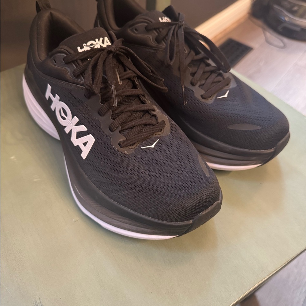 Hoka Black and White Running Shoes